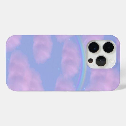 Pink Clouds und Rainbow Handy Case (Rückseite (Horizontal))