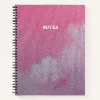 Pink Clouds Zuckerwatte Notizbuch Originalkunst