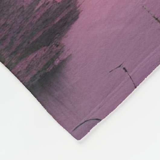 Pink Cloudy Sky Fleecedecke (Ecke)