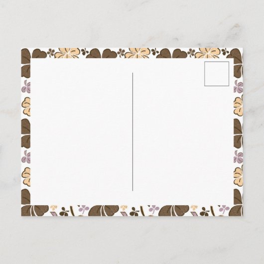 Pink Clover Kleeblatt Pattern St Patrick`s Day Postkarte (Rückseite)