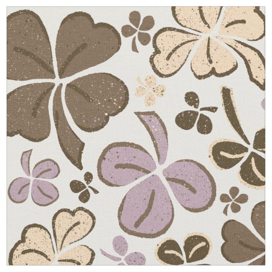 Pink Clover Kleeblatt Pattern St Patrick`s Day Stoff (Nahaufnahme)