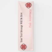 Pink Clover Ribbon von Kenneth Yoncich Banner (Vertikal)