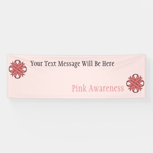 Pink Clover Ribbon von Kenneth Yoncich Banner (Horizontal)