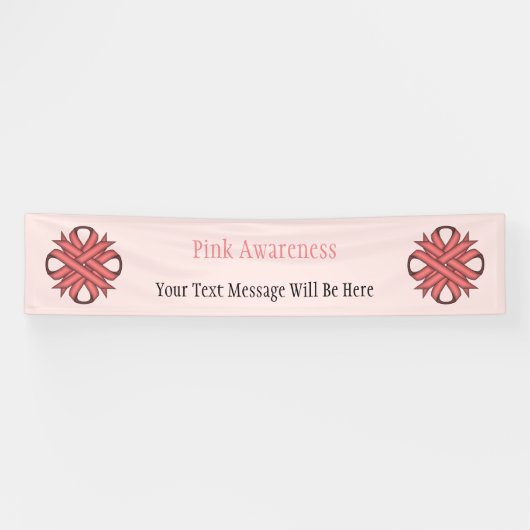 Pink Clover Ribbon von Kenneth Yoncich Banner (Horizontal)