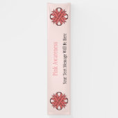 Pink Clover Ribbon von Kenneth Yoncich Banner (Vertikal)