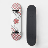 Pink Clover Ribbon von Kenneth Yoncich Skateboard (Vorderseite)