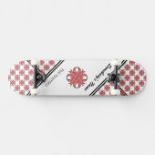 Pink Clover Ribbon von Kenneth Yoncich Skateboard (Horizontal)