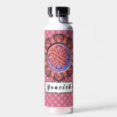 Pink Clover Ribbon von Kenneth Yoncich Trinkflasche (Links)