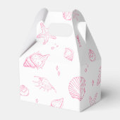 Pink Coastal Baby Shower Thank You Geschenkschachtel (Rückseite)