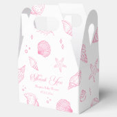 Pink Coastal Baby Shower Thank You Geschenkschachtel (Geöffnet)