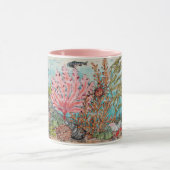 Pink Coastal Chic Sea Life Ocean Beach Marine Tass Tasse (Zentrum)