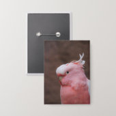 Pink Cockatoo Button (Vorderseite/Rückseite)