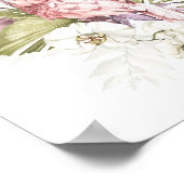 Pink Cockatop Parrot Wasserfarbe Kunst Poster (Ecke)