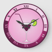 Pink Cocktail Bar Uhr (Vorderseite)