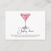 Pink cocktail Bridal shower Display shower Begleitkarte (Vorderseite)