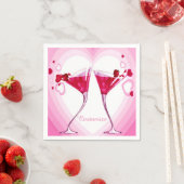 Pink Cocktail Brille Napkins Serviette (Beispiel)