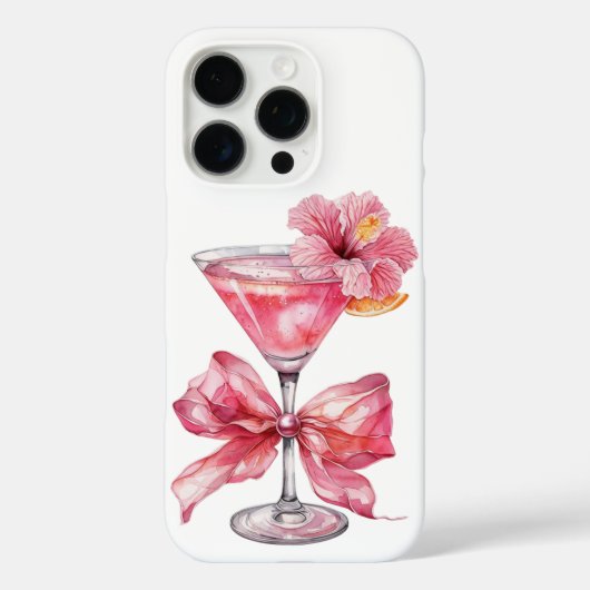 Pink Cocktail Charm Case-Mate iPhone Hülle (Rückseite)