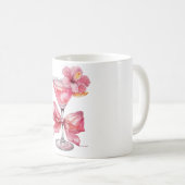 Pink Cocktail Floral Kaffeetasse (VorderseiteRechts)