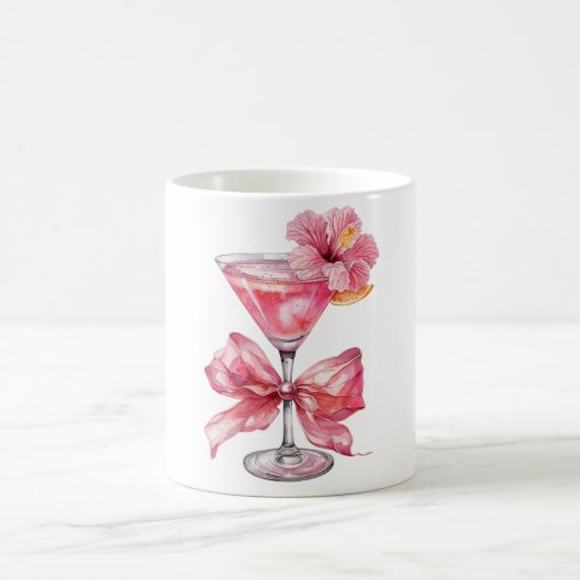 Pink Cocktail Floral Kaffeetasse (Mittel)