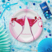 Pink Cocktail Gläser Papier Teller (Party)