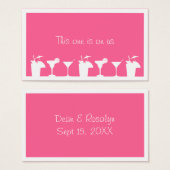 Pink Cocktail Hochzeitsfeier Sondergetränk Ticket (Vorne & Hinten)