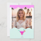 Pink Cocktail Illustration Sommer Strand Sweet 16 Einladung (Rückseite)