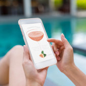 Pink Cocktail Junggeselinnen-Abschied Einladung