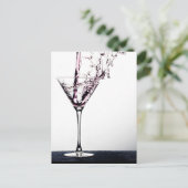 Pink Cocktail Postkarte (Stehend Vorderseite)