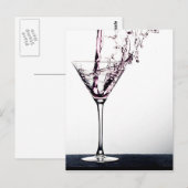 Pink Cocktail Postkarte (Vorne/Hinten)
