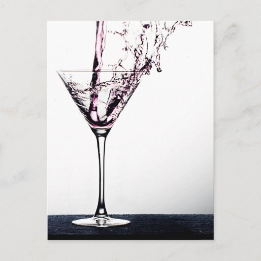 Pink Cocktail Postkarte (Vorderseite)