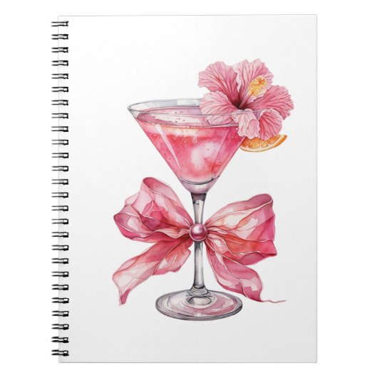 Pink Cocktail Vibes Notizblock (Vorderseite)