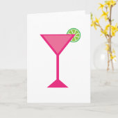 Pink Cocktail With Lime Karte (Gelbe Blume)