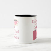 Pink Coffee and Book Lover Tasse (Mittel)
