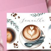 Pink Coffee Brautparty Thema Grußkarten Dankeskarte