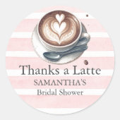 Pink Coffee Brautparty Theme Stickers (Vorderseite)