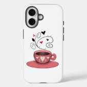 Pink Coffee Cup Case-Mate iPhone Hülle (Rückseite)