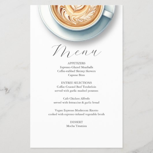 Pink Coffee Shop Menu Design Flyer (Vorne)