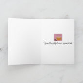 Pink Coffee Signature Vielen Dank Dankeskarte (Innenseite)