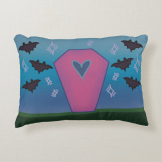 Pink Coffin Throw Pillow Dekokissen
