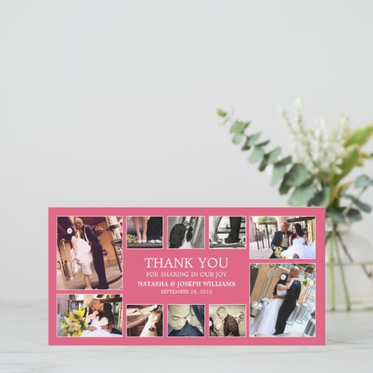 PINK COLLAGE | DANKE, DASS DU KARTE (Stehend Vorderseite)