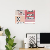 Pink Collage Poster (Heimbüro)