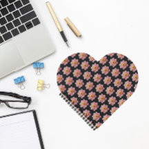 Pink Collarette Dahlia Blumenmuster auf schwarz