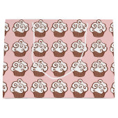 Pink Color Cupcake Geschenktasche Große Geschenktüte (Vorderseite)
