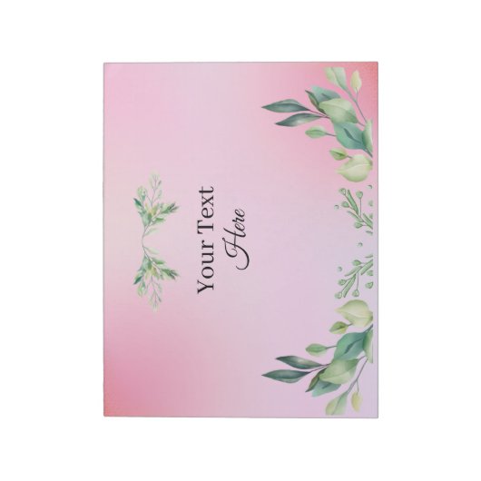 Pink color custom text  notizblock (Rotiert)