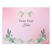 Pink color custom text  notizblock (Vorderseite)