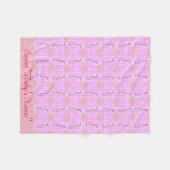 Pink Color Quilt Giraffen Design Fleece Blanket (Vorderseite (Horizontal))