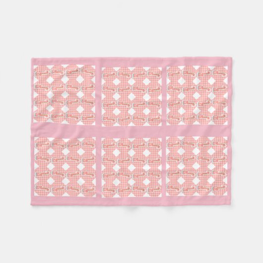 Pink Color Quilt Giraffen Design Fleece Blanket (Vorderseite (Horizontal))