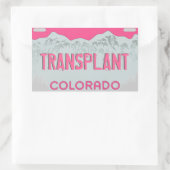 Pink Colorado Transplantationsplattform-Aufkleber Rechteckiger Aufkleber (Tasche)