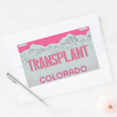 Pink Colorado Transplantationsplattform-Aufkleber Rechteckiger Aufkleber (Umschlag)