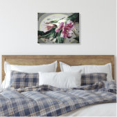 Pink Colorful Floral Digital Modern Art Leinwanddruck (Insitu (Schlafzimmer))